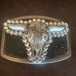 Western belt buckle with belt